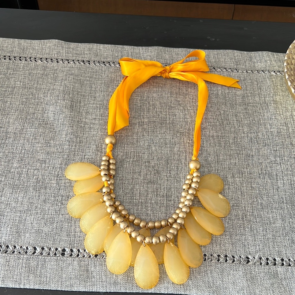 Gold beaded necklace